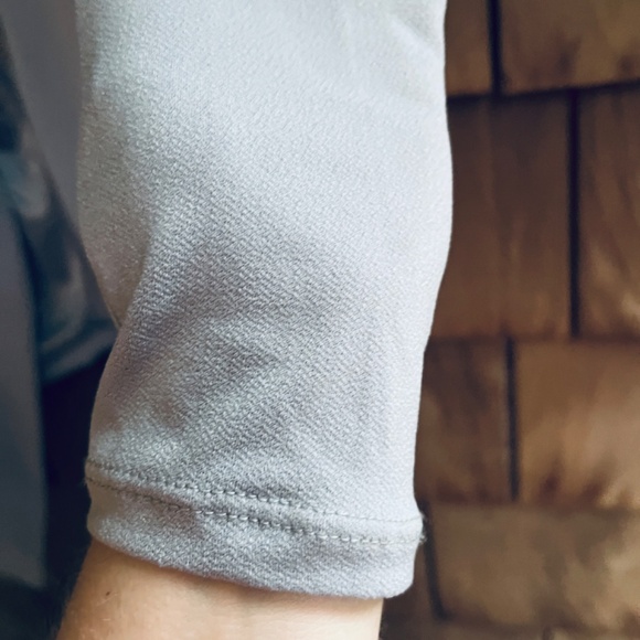 BCBGeneration Gray Open Front Colarless Tuxedo Blazer Jacket Long Sleeves XS - Picture 5 of 11